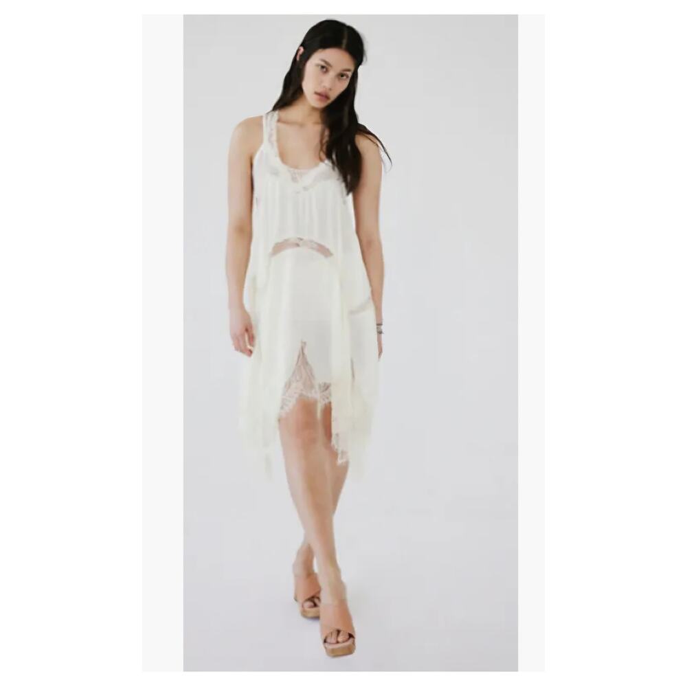 Free People Hearts On Fire Slip - Ivory XS